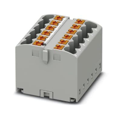 Phoenix Контакт 3273396 PTFIX 6X 2,5-G BU Базовая клемма Klebemontage 24A 6 точек подключения , цвет: голубой