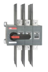 ABB Stotz-Kontakt OT600U03CP, переключатель нагрузки 3-полюсный 600A с ручкой и открытым валом переключения I-0-II/ UL/CSA, 1SCA022785R5320