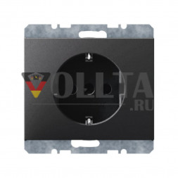 Berker 41357006 K1 SCHUKO-розетка  16А, безопасная для тедей,цвет:антрацит, тон: матовый
