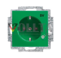 Busch-Jaeger 20 EUCBL-13-914 Вставка розетки SCHUKO®, со светодиодной подсветкой зеленого цвета RAL 6032