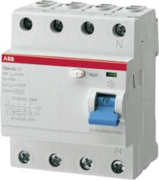 ABB Stotz-Kontakt F204 A-40/0.5, устройство защитного отключения 4P, тип A, 40A, 500mA, 2CSF204101R4400
