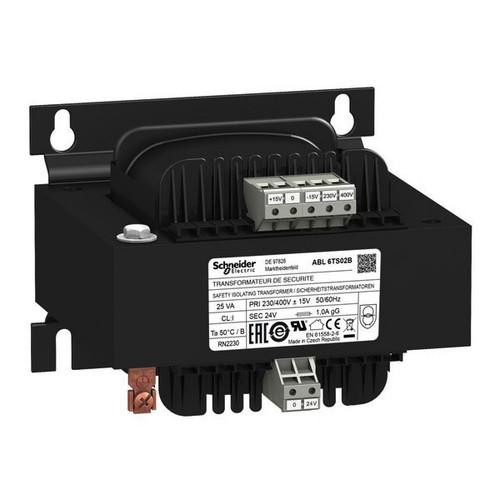 Schneider Electric ABL6TS02B 230/400 В переменного тока 25 ВА 1X 24 В переменного тока трансформатор