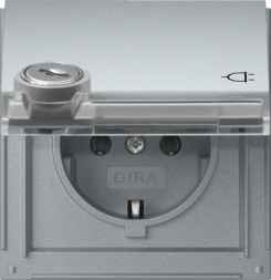Gira 446765 KD замок сортировка+BSF TX44 F алюминиевая розетка SCHUKO