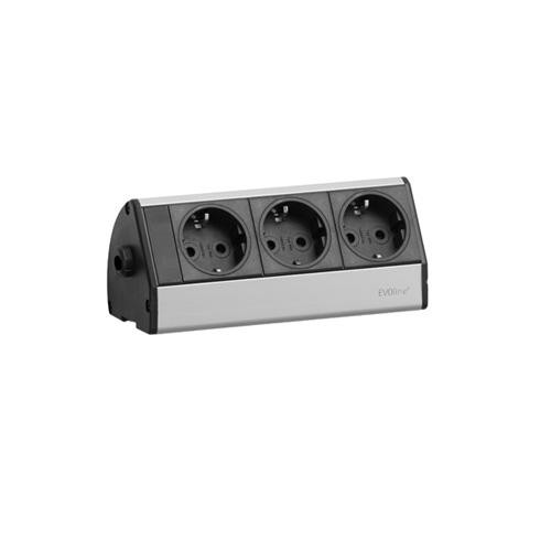 Док-станция EVOline SMALL / 3 блока питания / серебристый / кабель через боковую крышку