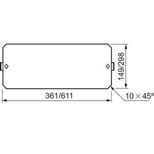 Schneider Electric NSYPMP7502DLP DLP H=2 ряда PLA корпус W500 мм оцинкованная монтажная пластина