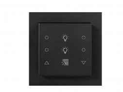 MULLER TS 57.21 knx6TS KNX сенсорный датчик | 6-позиционный, 4 x освещение, 2 x затемнение | угольно-черный | 55x55 мм
