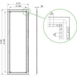 Schneider Electric NSYSFD185 Spacial SF 1800x500 мм сплошная дверь