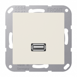 Система мультимедийного подключения Jung MAA1122 USB 2.0, серия AS, белый