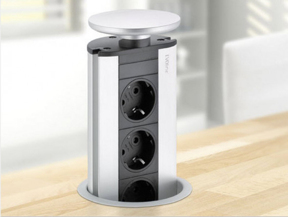EVOline Port / Silver / 3 выдвижных гнезда