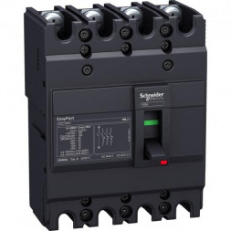 Schneider Electric EZC100N4080 Easypact EZC100N TMD 80 4-полюсный 3D автоматический выключатель