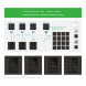 MERTEN MEG6194-6050 Flex KNX Design 4-позиционный клавишный сенсор из никелевого металла