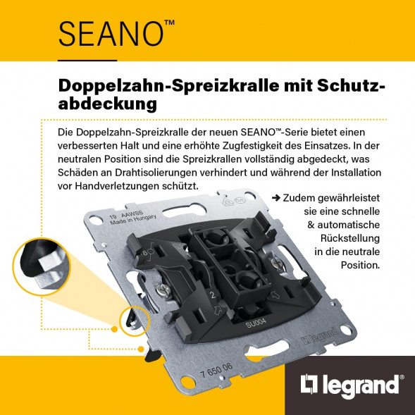 LEGRAND 765634 Сенсорный датчик SEANO с Netatmo | 2-сторонний | ультрабелый