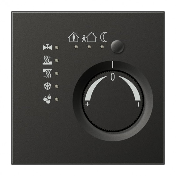 Контроллер непрерывного действия Jung AL2178TSAN KNX со встроенным кнопочным интерфейсом, 4-позиционный, серия LS, антрацитовый (окрашенный алюминий)