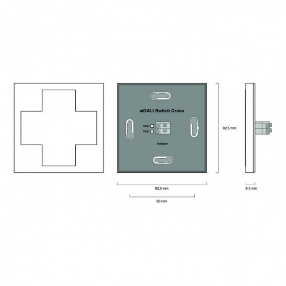 LUNATONE 86459541-W+T wDALI Remote | Переключатель кросс и трансивер | белый