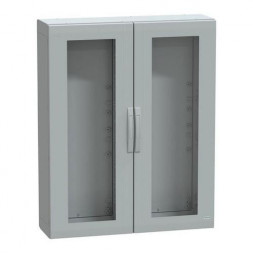 Schneider Electric NSYPLA12103TG 7035 POLY-WS 1250X1000X320 2 СМОТРОВЫЕ ДВЕРИ напольный шкаф