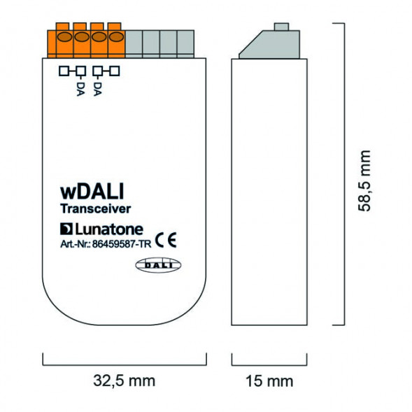 LUNATONE 86459587-TR wDALI Remote | Приемопередатчик | белый